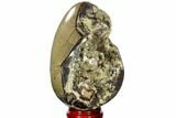 Bargain, Septarian Dragon Egg Geode - Yellow Calcite #107183-3